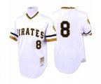 1971 Pittsburgh Pirates #8 Willie Stargell Authentic White Throwback Baseball Jersey