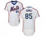 New York Mets #85 Carlos Gomez White Alternate Flex Base Authentic Collection Baseball Jersey