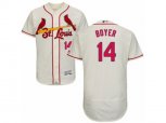St. Louis Cardinals #14 Ken Boyer Cream Flexbase Authentic Collection MLB Jersey