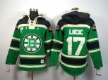 nhl jerseys boston bruins #17 lucic green[pullover hooded sweatshirt]
