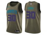 Charlotte Hornets #30 Dell Curry Green Salute to Service NBA Swingman Jersey