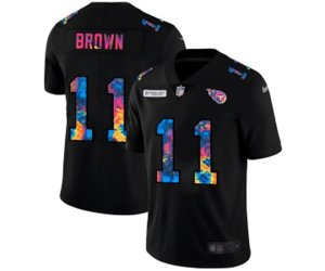 Tennessee Titans #11 A.J. Brown Multi-Color Black 2020 NFL Crucial Catch Vapor Untouchable Limited Jersey