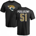 Jacksonville Jaguars #51 Paul Posluszny Black Name & Number Logo T-Shirt
