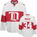 Detroit Red Wings #34 Petr Mrazek Premier White Third NHL Jersey