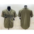 Baltimore Ravens Blank Olive Salute to Service Cool Base Stitched Baseball Jersey
