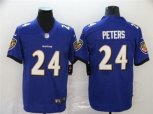Baltimore Ravens #24 Marcus Peters Nike Purple Vapor Limited Player Jersey