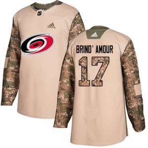 Carolina Hurricanes #17 Rod Brind\'Amour Authentic Camo Veterans Day Practice NHL Jersey