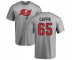Tampa Bay Buccaneers #65 Alex Cappa Ash Name & Number Logo T-Shirt
