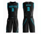 Charlotte Hornets #3 Terry Rozier Authentic Black Basketball Suit Jersey - City Edition