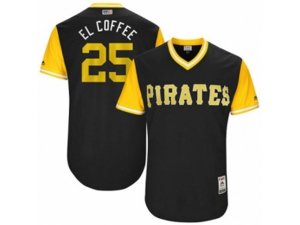 Pittsburgh Pirates #25 Gregory Polanco El Coffee Authentic Black 2017 Players Weekend MLB Jersey