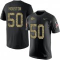 Nike Kansas City Chiefs #50 Justin Houston Black Camo Salute to Service T-Shirt