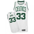 Boston Celtics #33 Larry Bird Authentic White Home NBA Jersey