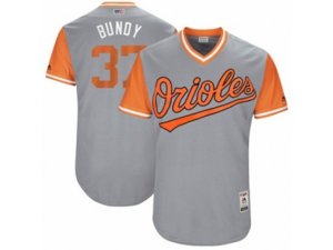 Baltimore Orioles #37 Dylan Bundy Bundy Authentic Gray 2017 Players Weekend MLB Jersey