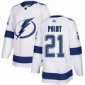 Tampa Bay Lightning #21 Brayden Point White Road Authentic Stitched NHL Jersey