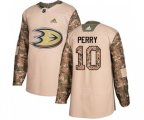 Anaheim Ducks #10 Corey Perry Authentic Camo Veterans Day Practice Hockey Jersey