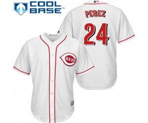 Cincinnati Reds #24 Tony Perez Replica White Home Cool Base Baseball Jersey