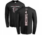 Atlanta Falcons #4 Giorgio Tavecchio Black Backer Long Sleeve T-Shirt