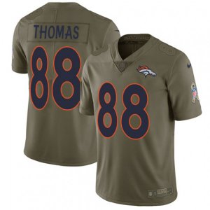 Denver Broncos #88 Demaryius Thomas Limited Olive 2017 Salute to Service NFL Jersey