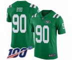 New York Jets #90 Dennis Byrd Limited Green Rush Vapor Untouchable 100th Season Football Jersey