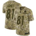 Pittsburgh Steelers #81 Jesse James Limited Camo 2018 Salute to Service NFL Jersey