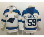 Nike Panthers #59 Luke Kuechly White Super Bowl 50 Player Pullover NFL Hoodie