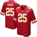 Kansas City Chiefs #25 Kenneth Acker Game Red Team Color NFL Jersey