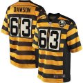 Pittsburgh Steelers #63 Dermontti Dawson Limited Yellow Black Alternate 80TH Anniversary Throwback NFL Jersey