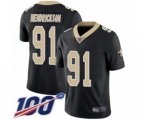 New Orleans Saints #91 Trey Hendrickson Black Team Color Vapor Untouchable Limited Player 100th Season Football Jersey