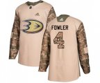 Anaheim Ducks #4 Cam Fowler Authentic Camo Veterans Day Practice Hockey Jersey