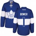 Toronto Maple Leafs #1 Johnny Bower Premier Royal Blue 2017 Centennial Classic NHL Jersey
