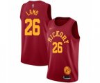 Indiana Pacers #26 Jeremy Lamb Authentic Red Hardwood Classics Basketball Jersey