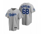 Los Angeles Dodgers Ross Stripling Gray 2020 World Series Champions Replica Jersey