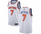 New York Knicks #7 Carmelo Anthony Authentic White NBA Jersey - Association Edition
