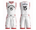 Toronto Raptors #15 Vince Carter Swingman White Basketball Suit Jersey - Association Edition