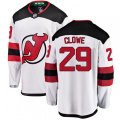 New Jersey Devils #29 Ryane Clowe Fanatics Branded White Away Breakaway NHL Jersey