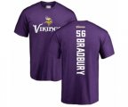 Minnesota Vikings #56 Garrett Bradbury Purple Backer T-Shirt