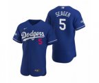 Los Angeles Dodgers Corey Seager Royal 2020 World Series Champions Authentic Jersey