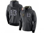 New Orleans Saints #13 Michael Thomas Stitched Black Anthracite Salute to Service Player Performance Hoodie
