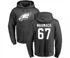 Philadelphia Eagles #67 Chance Warmack Ash One Color Pullover Hoodie