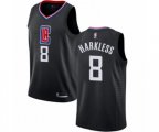 Los Angeles Clippers #8 Moe Harkless Authentic Black Basketball Jersey Statement Edition