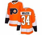 Adidas Philadelphia Flyers #34 Petr Mrazek Premier Orange Home NHL Jersey