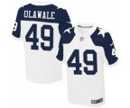 Dallas Cowboys #49 Jamize Olawale Elite White Throwback Alternate Football Jersey