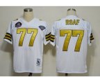 New Orleans Saints #77 Willie Roaf Hall of Fame White Throwback Jersey