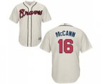 Atlanta Braves #16 Brian McCann Replica Cream Alternate 2 Cool Base Baseball Jersey