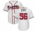 Atlanta Braves #56 Darren O'Day Authentic White Team Logo Fashion Cool Base Baseball Jersey