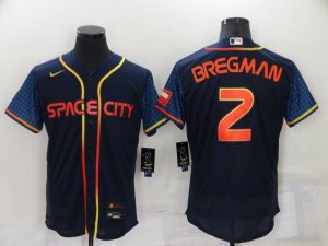 Houston Astros #2 Alex Bregman 2022 Navy City Connect Flex Base Stitched Baseball Jersey