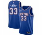 New York Knicks #33 Patrick Ewing Swingman Blue Basketball Jersey - Statement Edition