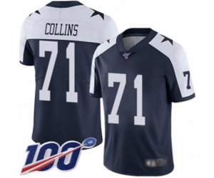 Dallas Cowboys #71 La\'el Collins Navy Blue Throwback Alternate Vapor Untouchable Limited Player 100th Season Football Jersey