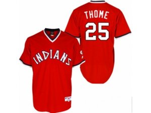 Cleveland Indians #25 Jim Thome Authentic Red 1978 Turn Back The Clock MLB Jersey