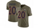 Denver Broncos #20 Brian Dawkins Limited Olive 2017 Salute to Service NFL Jersey